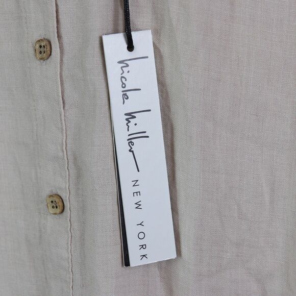 NWT Nicole Miller York Natural 100% Linen Sleeveless Dress XL - Picture 7 of 8